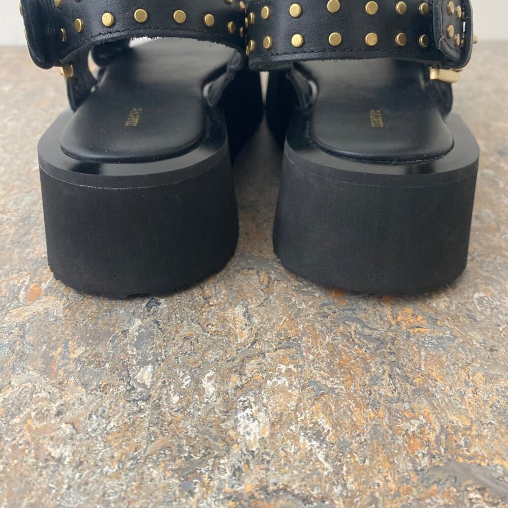 Maeve Anthropologie Chrissy Platform Sandals Shoes Black - Picture 6 of 8